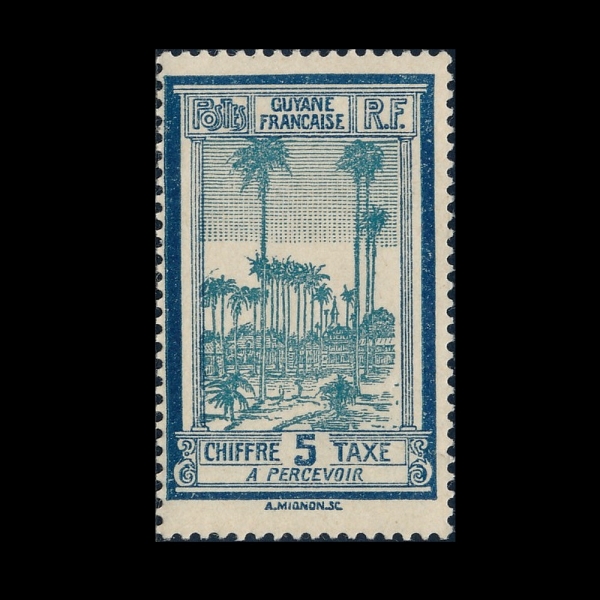 FRENCH GUIANA(�������� ��Ƴ�)-#J13-5c-ROYAL PALMS(���̽���׾� ������)-1929.10.14��