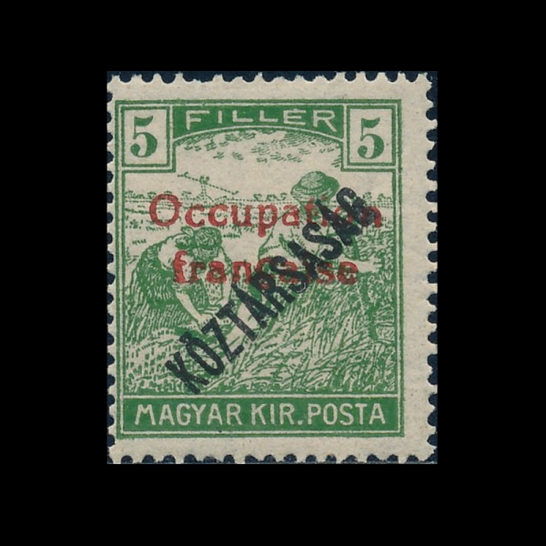 HUNGARY(�밡��)-#1N28-5f-HARVESTING WHEAT(�� ��Ȯ)-1919��