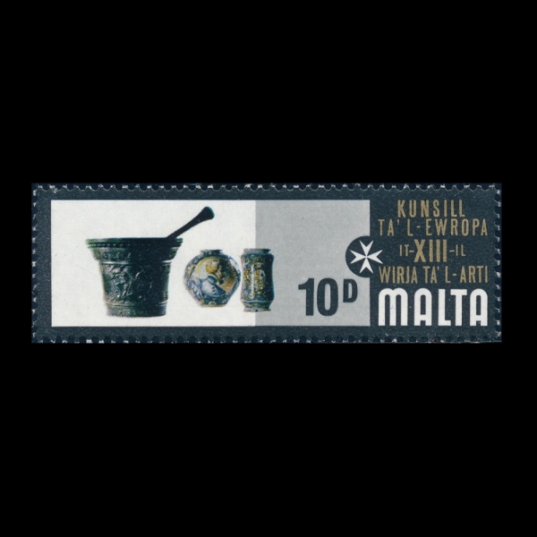 MALTA(��Ÿ)-#414-10p-MORTAR AND JARS FROM INFIRMARY(�ڰ����� ��)-1970.3.21��