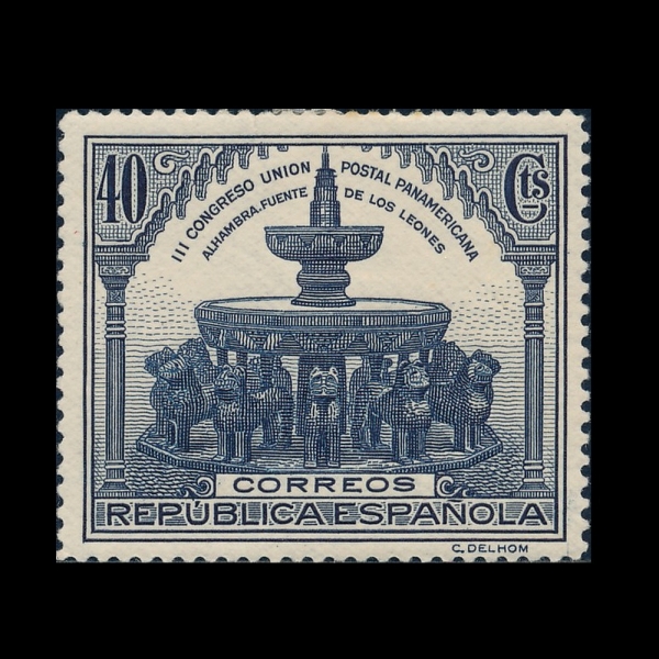 SPAIN(������)-#496-40c-FOUNTAIN OF LIONS, THE ALHANBRA, GRANADA(���ڵ��� ����)-1931.10.10��