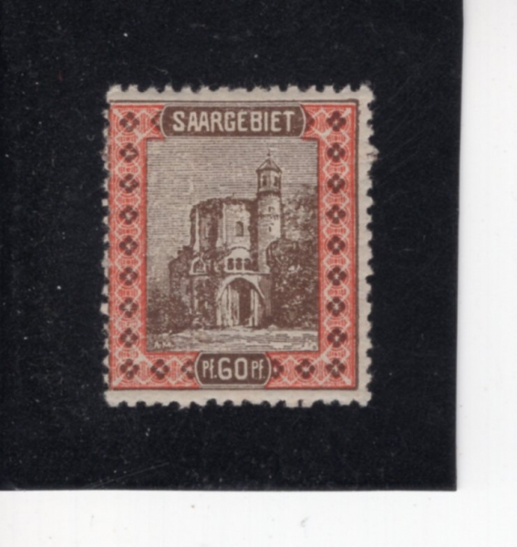 SAAR(������)-#75-60pf-CHURCH AT METTLACH(�� ��Ʈ�񴩽� ��ȸ)-1921��