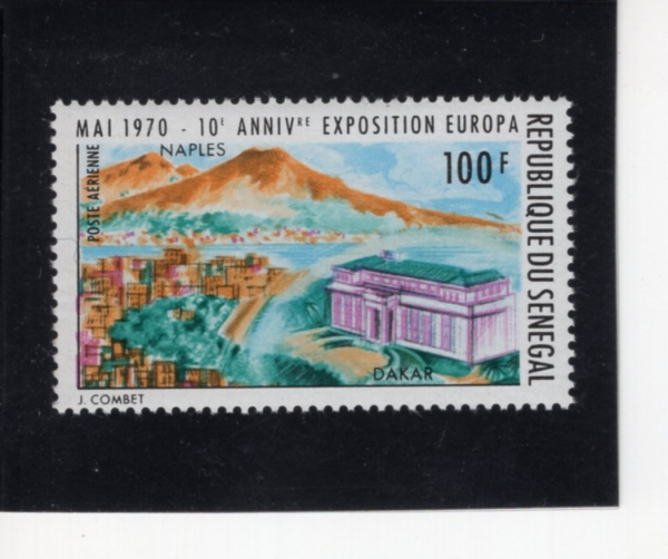 SENEGAL(���װ�)-#C80-100fr-BAY OF NAPLES AND DAKAR POST OFFICE(������ ��, ��ī�� ��ü��)-1970.5.2��