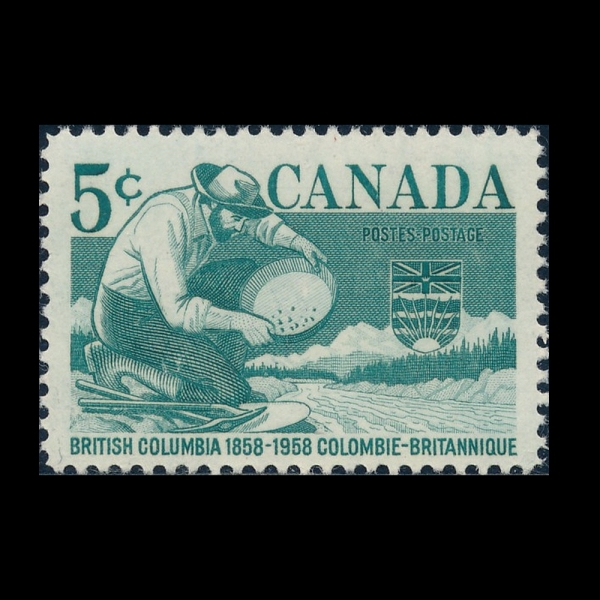 CANADA(ĳ����)-#377-5c-MINER PANNING GOLD(�� ä��)-1958.5.8��