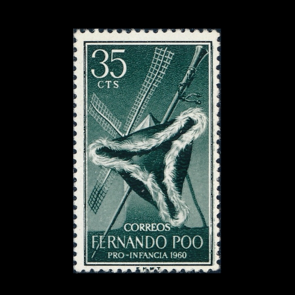 FERNANDO PO(�丣���� ��)-#190-35c-TRICORN AND WINDMILL FROM 