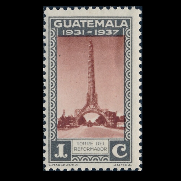 GUATEMALA(���׸���)-#281-1c-TOWER OF THE REFORMER(�������� ž)-1937.5.20��