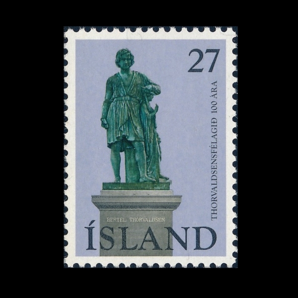 ICELAND(���̽�����)-#487-27k-THORVALDSEN STATUE, BY THORVALDSEN(�˹�Ʈ ������ �丣�߼� ��ȭ��)-1975.11.19��