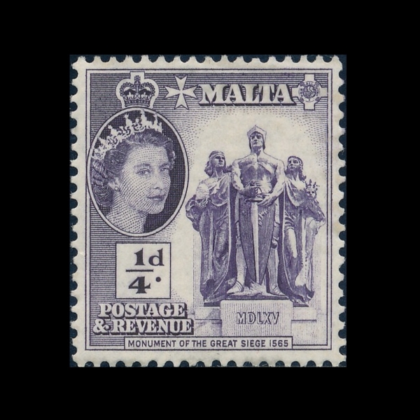 MALTA(��Ÿ)-#246-1/4p-MONUMENT OF THE GREAT SIEGE, 1565(��Ÿ ������� ����)-1956��