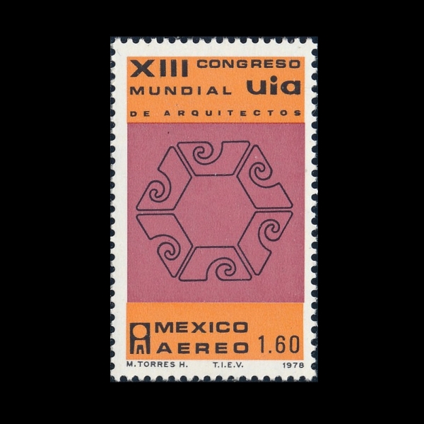 MEXICO(�߽���)-#C585-1.60p-13TH CONGRESS OF INTL. UNION OF ARCHITECTS, MEXICO CITY(���� ���డ ����)-1978.10.23��