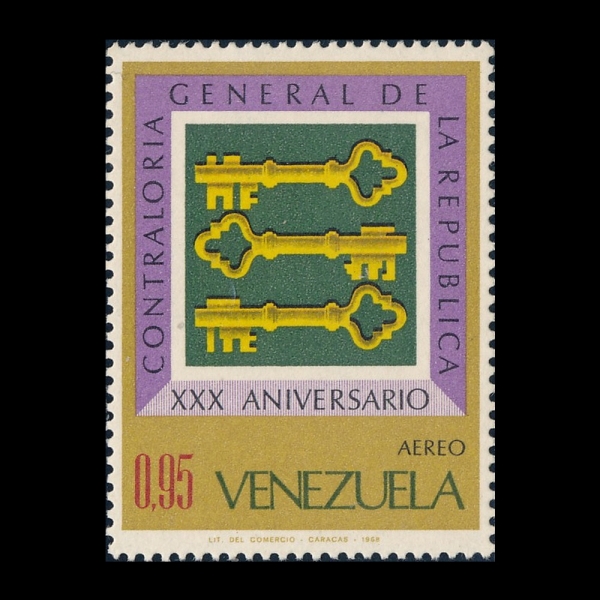 VENEZUELA(���׼�����)-#C992-95c-THREE KEYS(������ ����)-1968.10.17��