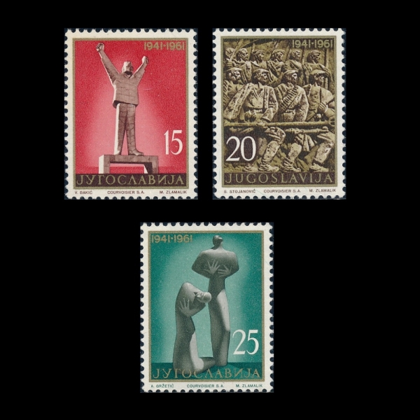 YUGOSLAVIA(����������)-#A149(3��)-MONUMENTS(����)-1961.7.3��