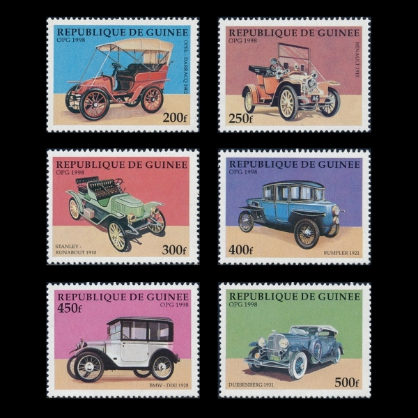GUINEA(���)-#A232(6��)-ANTIQUE CARS(����)-1998.8.21��