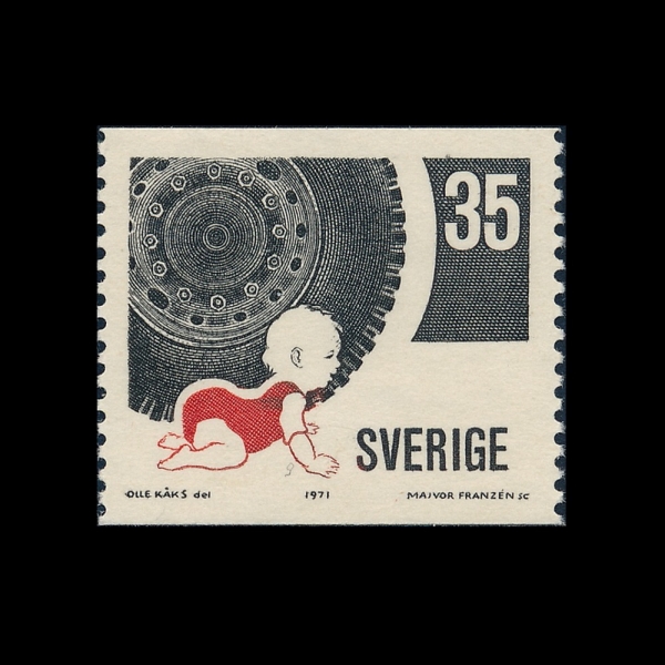 SWEDEN(������)-#896-35o-TODDLER AND AUTOMOBILE WHEEL(����, �ڵ��� ����)-1971.10.20��