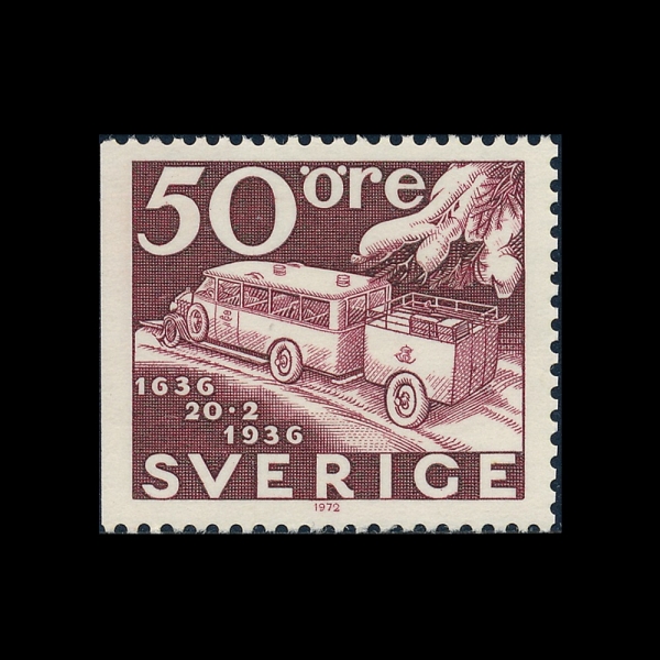 SWEDEN(������)-#949-50o-MAIL TRUCK AND TRAILER(���� Ʈ��, Ʈ���Ϸ�)-1972.10.7��