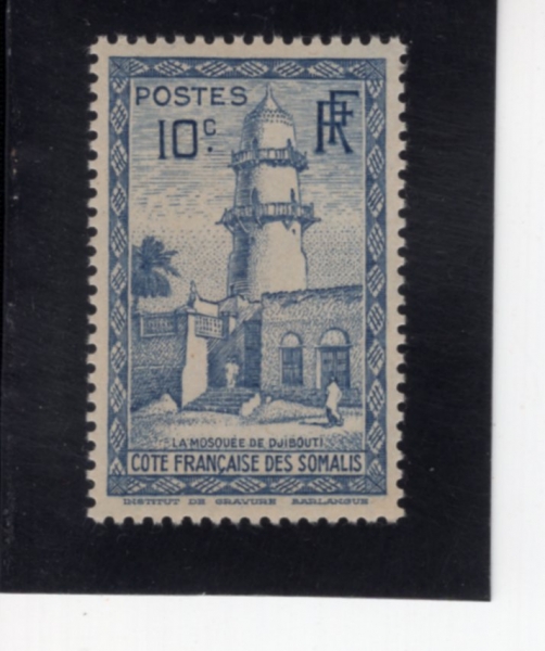 SOMALIA COAST(�Ҹ������� �ؾȼ�)-#150-10c-MOSQUE OF DJIBOUTI(����Ƽ ���ũ)-1938��