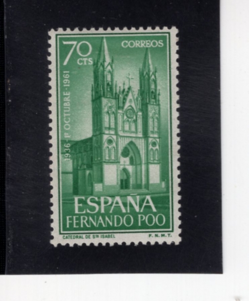 FERNANDO PO(�丣���� ��)-#194-70c-SANTA ISABEL CATHEDRAL(��Ÿ �̻级 �뼺��)-1961.10.1��