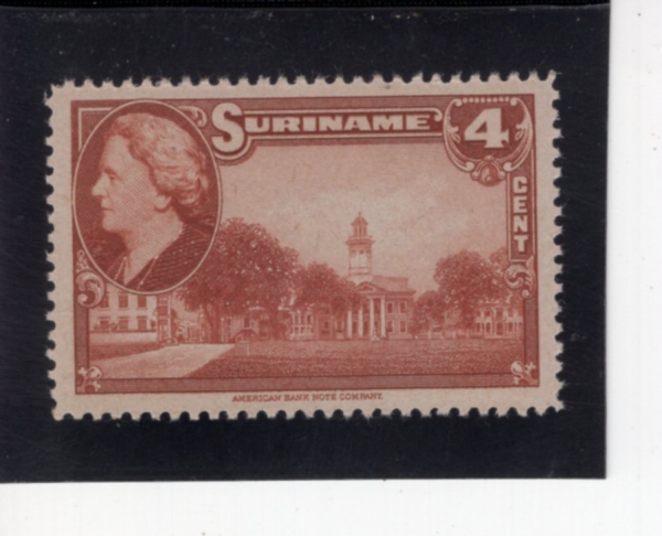 SURINAM(������)-#189-4c-GOVERNMENT SQUARE, PARAMARIBO(�Ķ󸶸��� ���� ����)-1945.11.5��