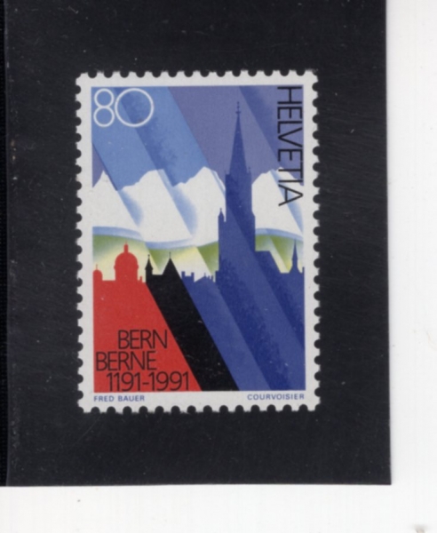 SWITZERLAND(������)-#889-80c-BERN, 800TH ANNIV.(���� 800�ֳ�)-1991.2.22��