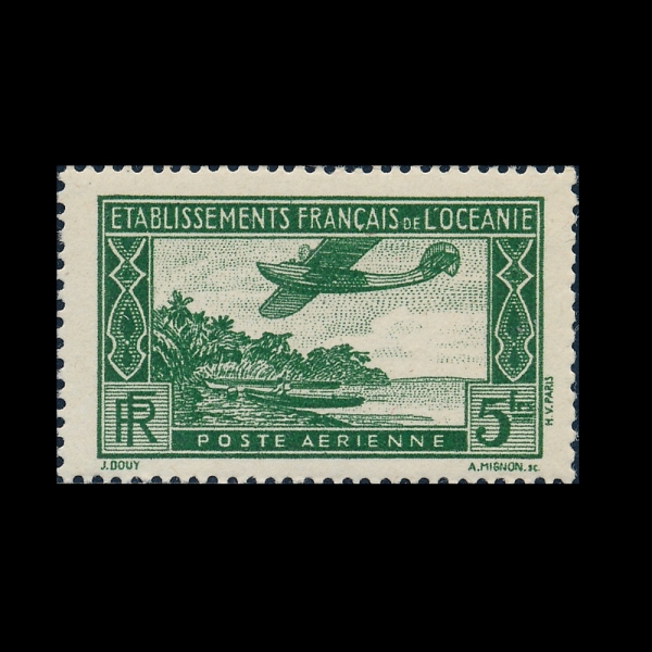 FRENCH POLYNESIA(�������� �����׽þ�)-#C1-5fr-SEAPLANE IN FLIGHT(�����)-1934.11.5��