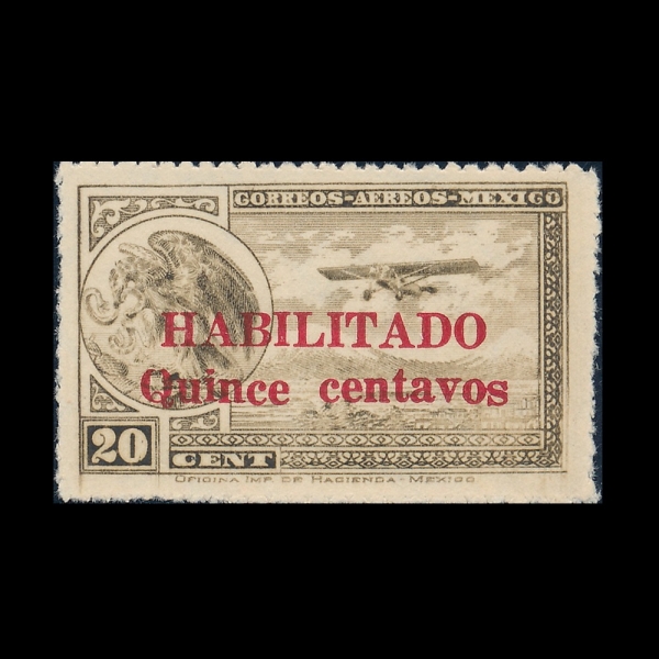 MEXICO(�߽���)-#C39-15c on 20c-COAT OF ARMS AND AIRPLANE(������ ����, �����)-1931��