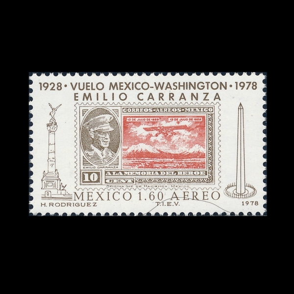 MEXICO(�߽���)-#C569-1.60p-MEXICO NO. C6, INDEPENDENCE MONUMENT, WASHINGTON MONUMENT(�߽��� NO. C6 ��ǥ, ������ õ��, ������ ����)-1978.6.11��