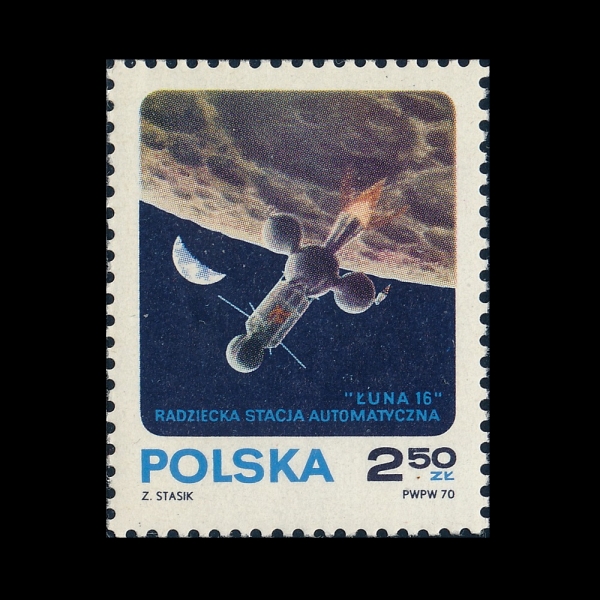 POLAND(������)-#1771-2.50z-LUNA 16 LANDING ON MOON(�糪 16ȣ)-1970.11.20��