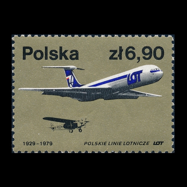 POLAND(������)-#2313-6.90z-LOT PLANES, 1929 AND 1979(LOT ������ �װ�)-1979.1.2��