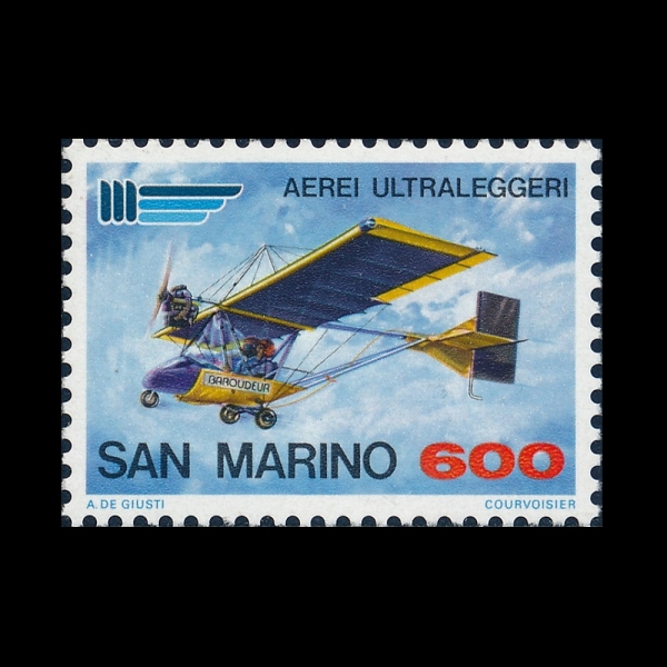 SAN MARINO(�긶����)-#1137-600 I-AIR CLUB OF SAN MARINO ULTRA-LIGHTWEIGHT AIRCRAFT(�긶���� �װ� Ŭ�� ��Ʈ�� ����Ʈ����Ʈ �װ���)-1987.6.13��