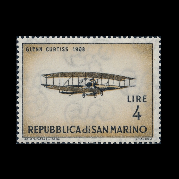 SAN MARINO(�긶����)-#512-4 I-GLENN CURTISS(�۷� �ظյ� ĿƼ��)-1962.4.4��