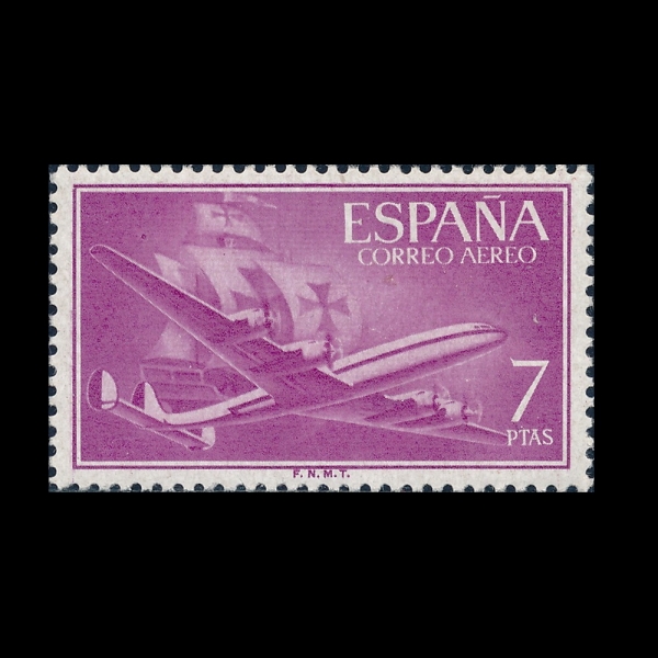 SPAIN(������)-#C156-7p-PLANE AND CARAVEL(�����, ī��)-1956��