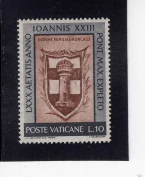 VATICAN CITY(��Ƽĭ �ñ�)-#317-10 I-ARMS OF RONCALLI FAMILY(��Į�� ������ ����)-1961.11.25��