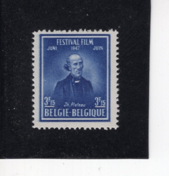 BELGIUM(���⿡)-#373-3.15fr-JOSEPH A. F. PLATEAU(���� �ö���)-1947.6��