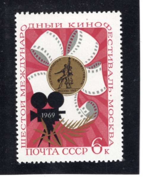 RUSSIA(���þ�)-#3602-6k-FILM, CAMERA AND MEDAL(�ʸ�, ī�޶�, �޴�)-1969.6.3��