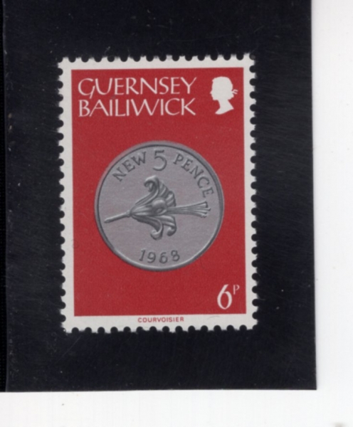 GUERNSEY(����)-#178-6p-5 NEW PENCE, 1968(5 �� �潺, ���̽�Ÿ)-1979.2.13��