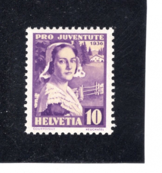 SWIITZERLAND(������)-#B82-10c-GIRL OF NEUCHATEL(������ ����)-1936.12.1��