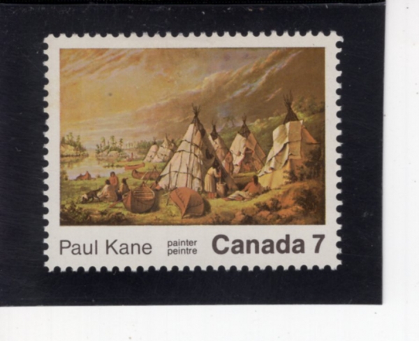 CANADA(ĳ����)-#553-7c-INDIAN ENCAMPMENT ON LAKE HURON, BY KANE(