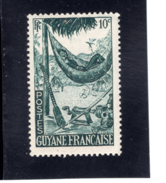 FRENCH GUIANA(�������� ��Ƴ�)-#192-10c-HAMMOCK(�ظ�)-1947.6.2��