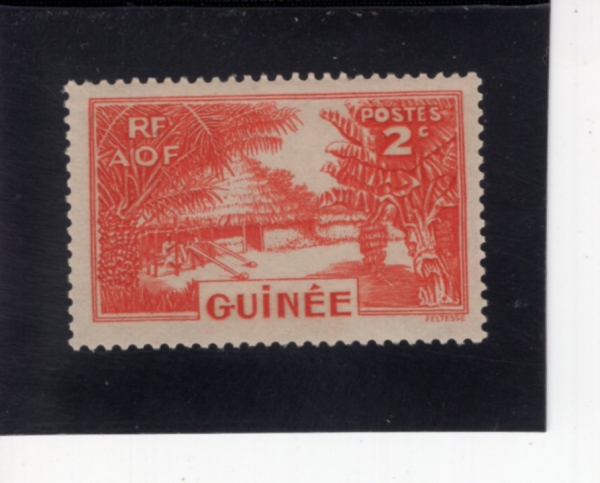 FRENCH GUINEA(�������� ���)-#128-2c-GUINEA VILLAGE(��� ����)-1938��