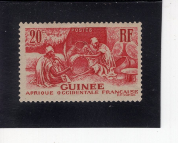 FRENCH GUINEA(�������� ���)-#134-20c-HAUSA BASKET WORKERS(�Ͽ�� �ٱ��� �뵿��)-1938��