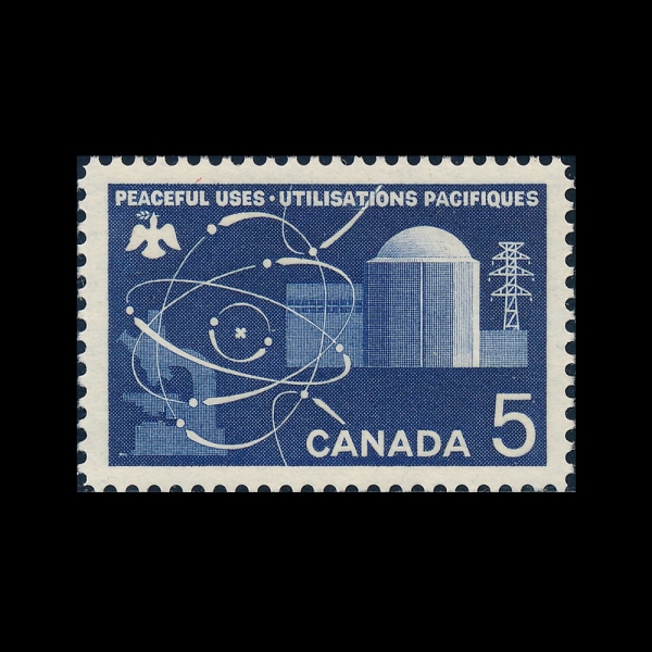 CANADA(ĳ����)-#449-5c-ATOMIC REACTOR, HEAVY WATER ATOM SYMBOL AND MICROSCOPE(���ڷ�, �߼�, ���̰�)-1966.7.27��