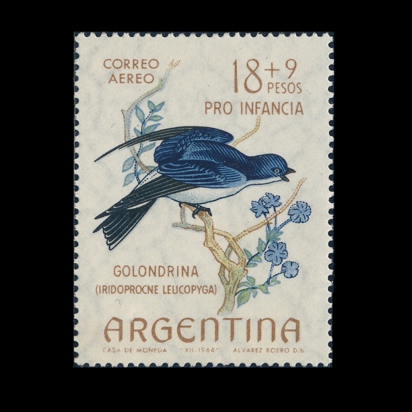 ARGENTINA(�Ƹ���Ƽ��)-#CB35-18+9p-IRIDOPROCNE IEUCOPYGA(��������)-1964.12.23��