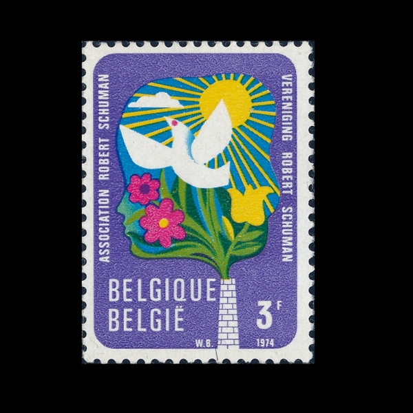 BELGIUM(���⿡)-#865-3fr-SUN, BIRS, FLOWERS AND GIRL(�¾�, ����, �Ĺ�, �ҳ�)-1974.3.25��