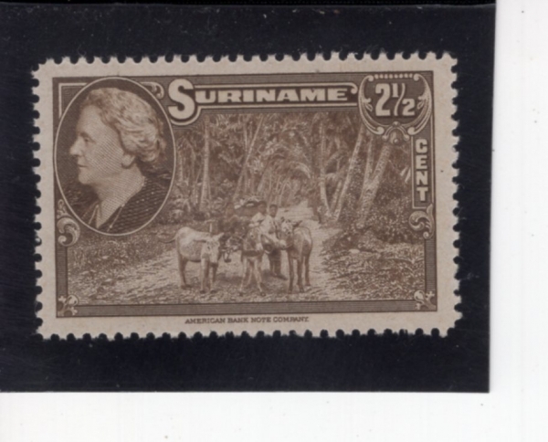 SURINAM(������)-#187-2 1/2c-ROAD SCENE, CORONIE DISTRICT(�ڷδ� ����)-1945.11.5��