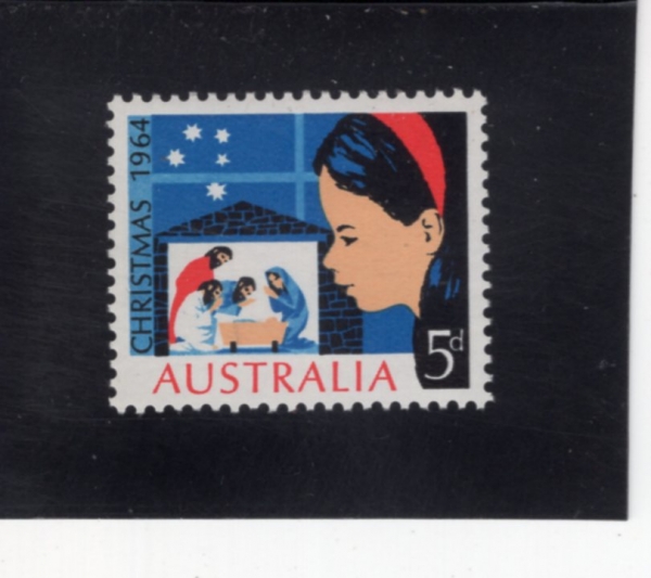 AUSTRALIA(����Ʈ���ϸ���)-#384-5p-CHILD LOOKING AT NATIVITY SCENE(���� ����� �ٶ󺸴� ����)-1964.10.21��