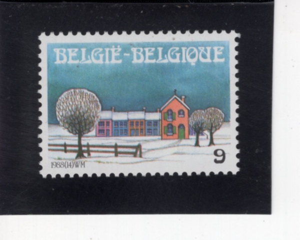 BELGIUM(���⿡)-#1303-9fr-CHRISTMAS 1988 AND NEW YEAR(ũ��������, ����)-1988.11.21��