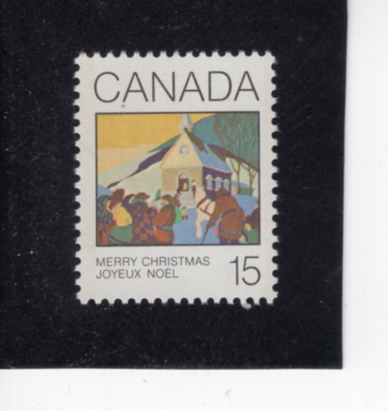 CANADA(ĳ����)-#870-15c-CHRISTMAS MORNING, BY FRANK CHARLES HENNESSEY(����ũ ���� ��׽��� ũ�������� ��ħ)-1980.10.22��