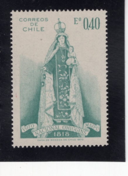 CHILE(ĥ��)-#393-40c-VIRGIN AND CHILD(����� �Ʊ�)-1970.7.28��