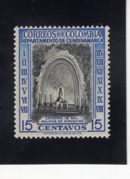 COLOMBIA(�ݷҺ��)-#653-15c-SALT MINE CHAPEL, ZIPAQUIRA, CUNDINAMARCA(����Ű�� �ұ� �뼺��)-1956��