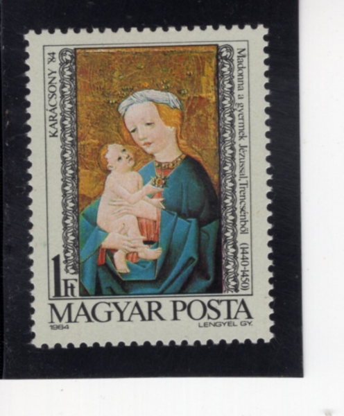 HUNGARY(�밡��)-#2886-1fo-MADONNA AND CHILD, TRENSCENY(Ʈ��ü���� ����� �Ʊ� ����)-1984.12.17��