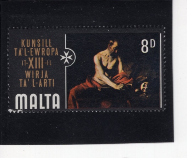 MALTA(��Ÿ)-#413-8p-ST. JERPME, BY CARAVAGGIO(ī�����, �� ���� �۾���)-1970.3.21��