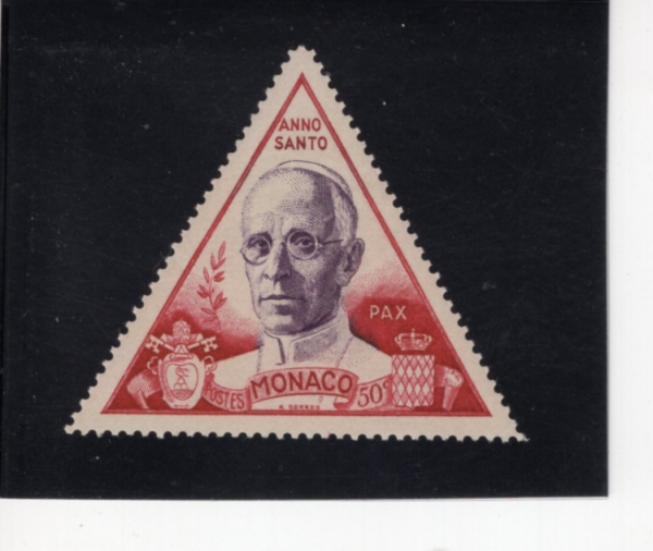MONACO(����)-#263-50c-POPE PLUS XII(��Ȳ ��� 12��)-1951.6.4��